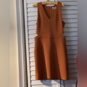 Abercrombie & Fitch Women’s Burnt Orange Sleeveless Dress w Side Cutouts Size L